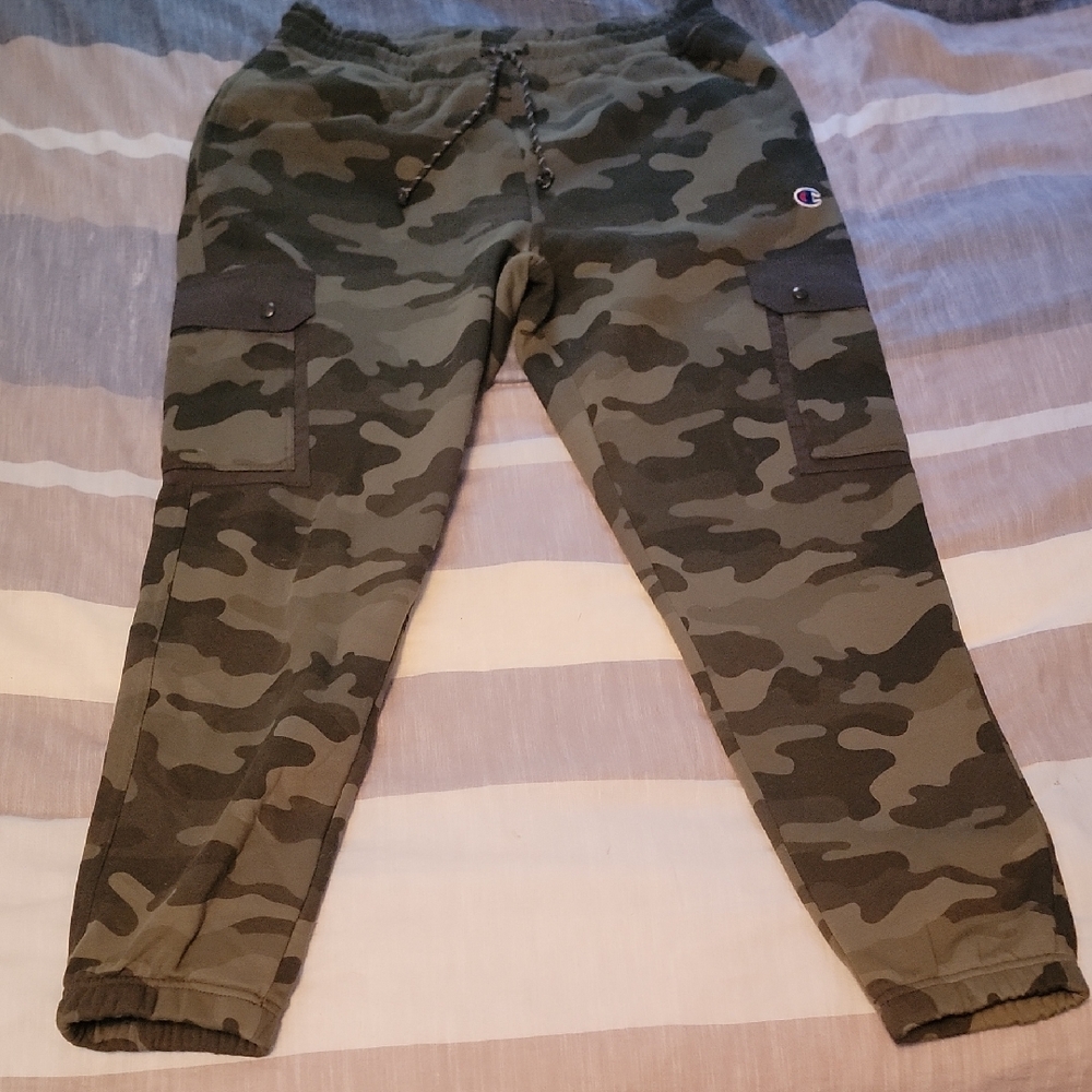Champion Kids Camouflage Joggers - Olive and Black